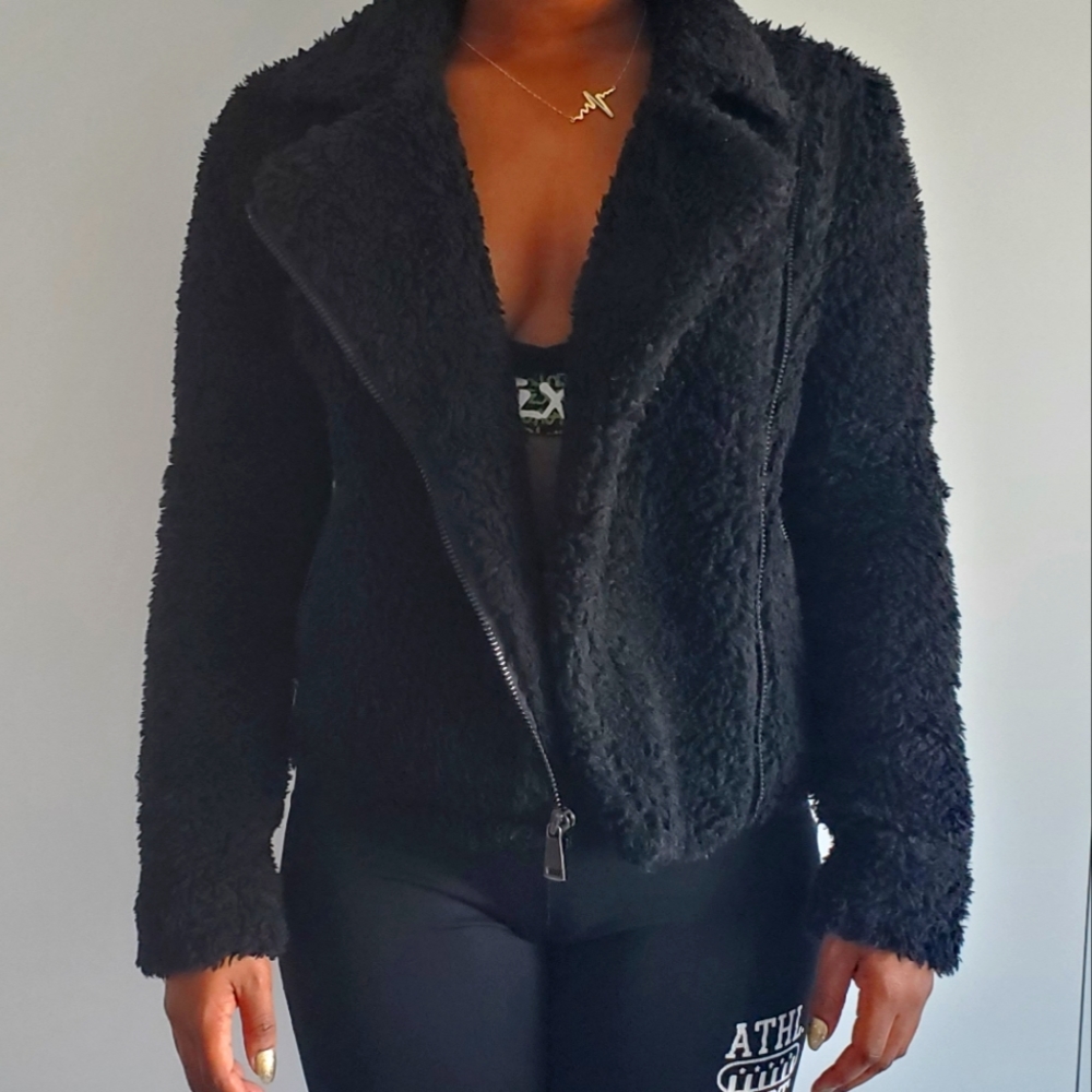 Teddy Sherpa Borg Moto Jacket